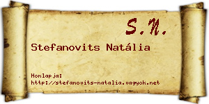 Stefanovits Natália névjegykártya